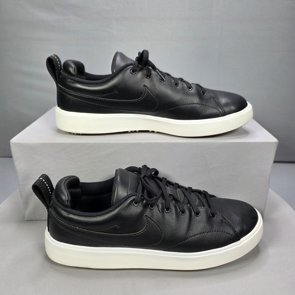 Nike Course Classic Shoes Mens 8.5 Black White Golf Spikeless Sneaker 905232-400